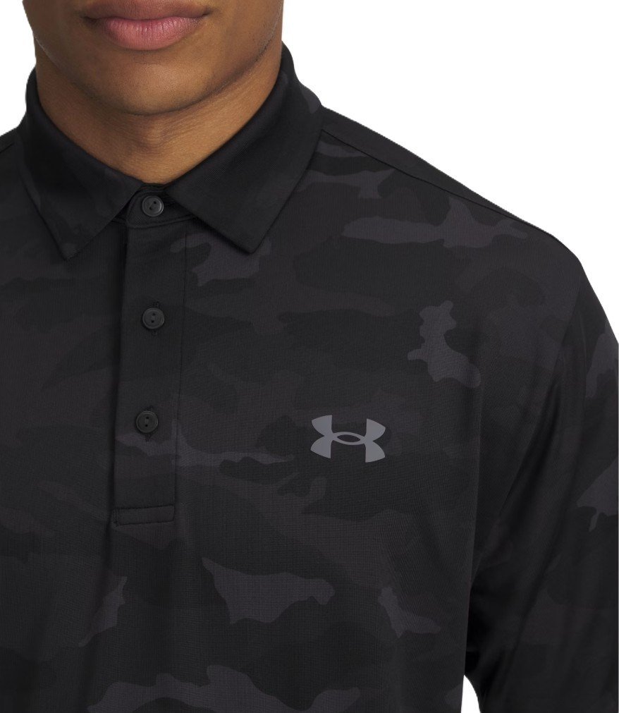 Under Armour Playoff 3.0 Printed men's polo, black