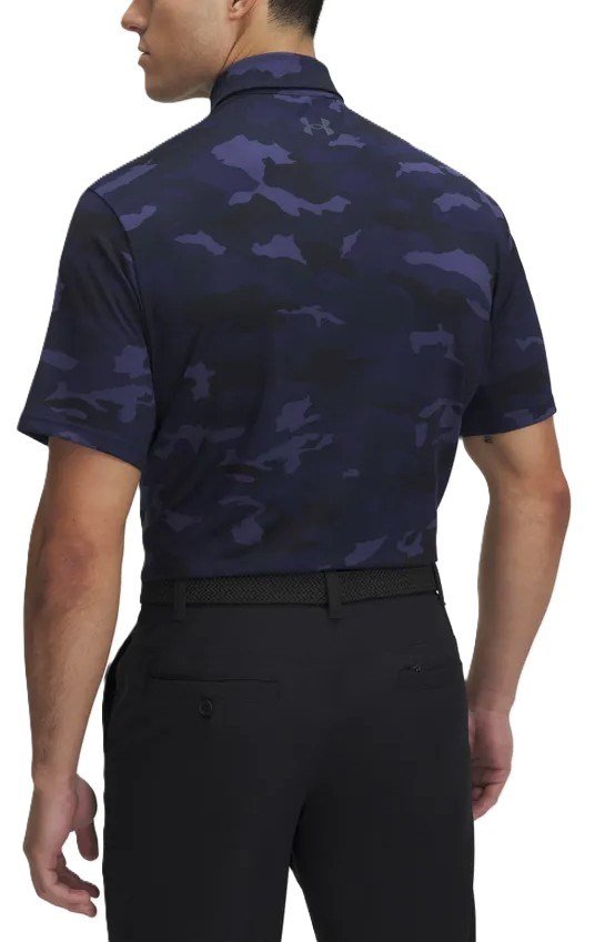 Under Armour Playoff 3.0 Printed men's polo, midnight navy/downpour grey