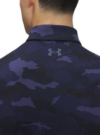 Under Armour Playoff 3.0 Printed men's polo, midnight navy/downpour grey