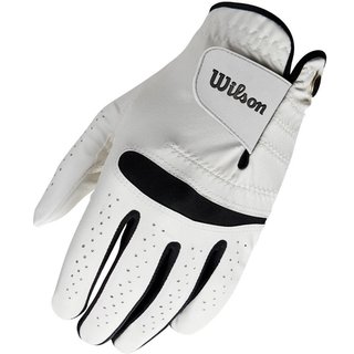 Wilson Feel Plus mens golf glove, white