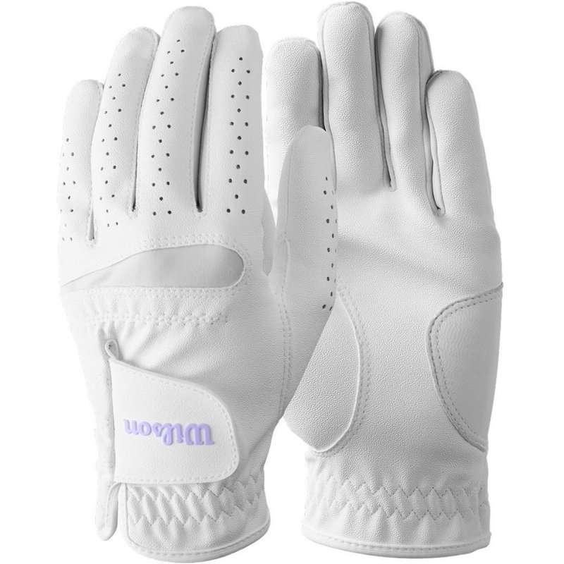 Wilson Feel Plus ladies golf glove, white