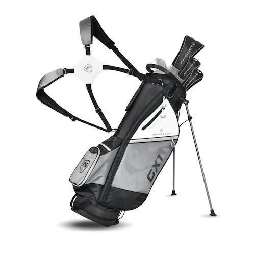 Masters GX1 Gts men's golf set, steel, + stand bag, black/grey/white