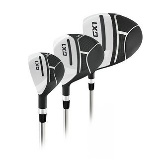 Masters GX1 Gts men's golf set, steel, MLH + stand bag, black/grey/white