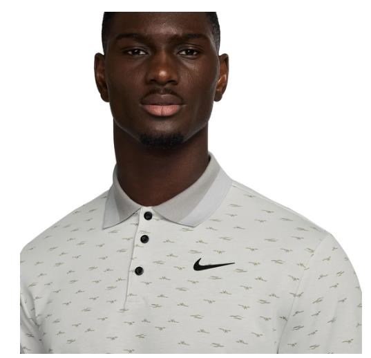 Nike Dri-Fit Tour Micro Print men's polo, photon dust