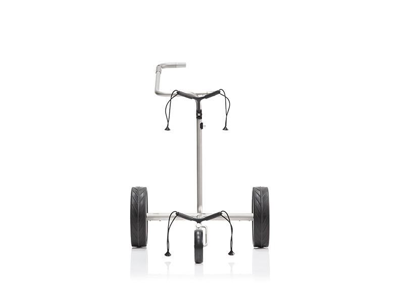 JuStar Carbon Light SET (incl. umbrella, scorecard holder, carry bag, el. parking brake) + REMOTE CONTROL electric trolley, titanium