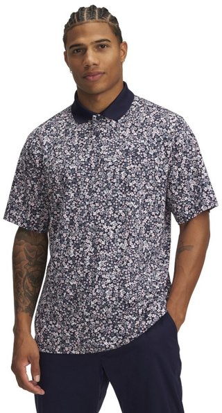 Under Armour Matchplay Printed men's polo, blue/flower