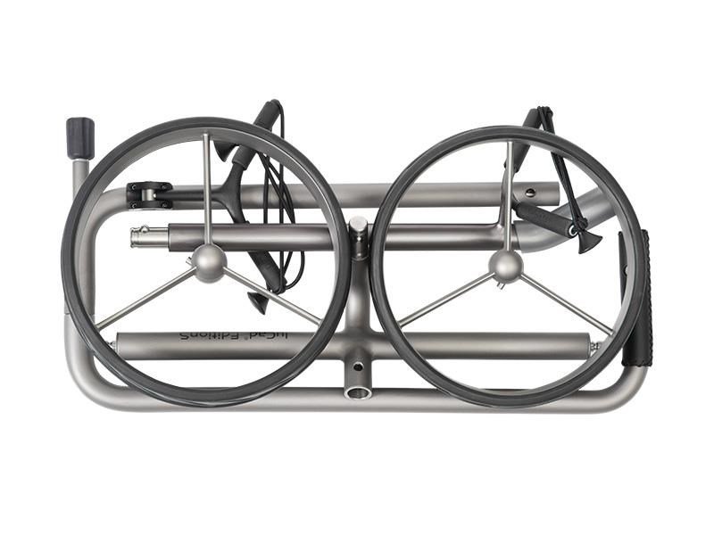 JuCad Edition S 2-wheeled manual trolley, aluminum alloy + carry bag JTT, silver