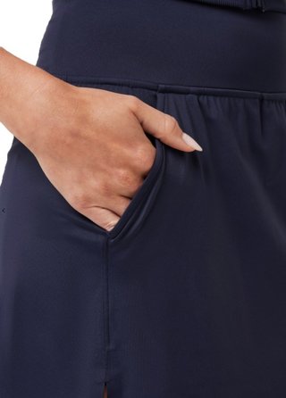Travis Mathew Game Set Match Long women's skort, navy blazer