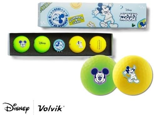 Volvik VIVID Lite DISNEY MICKEY Mouse 2.0 golf pack (4 balls + ballmarker), mix barev
