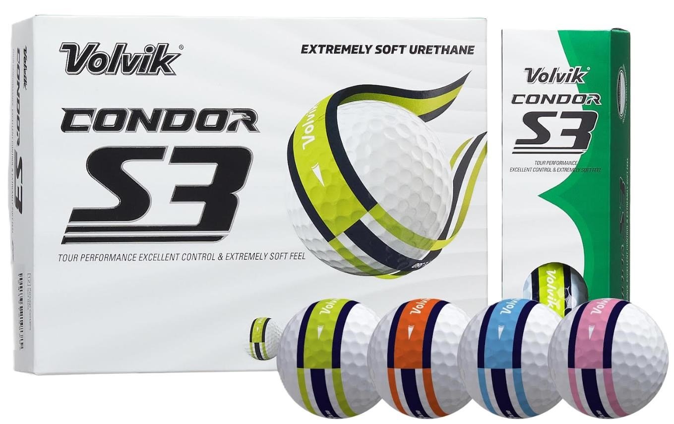 Volvik CONDOR S3 golf balls, multi
