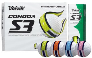 Volvik CONDOR S3 golf balls, multi