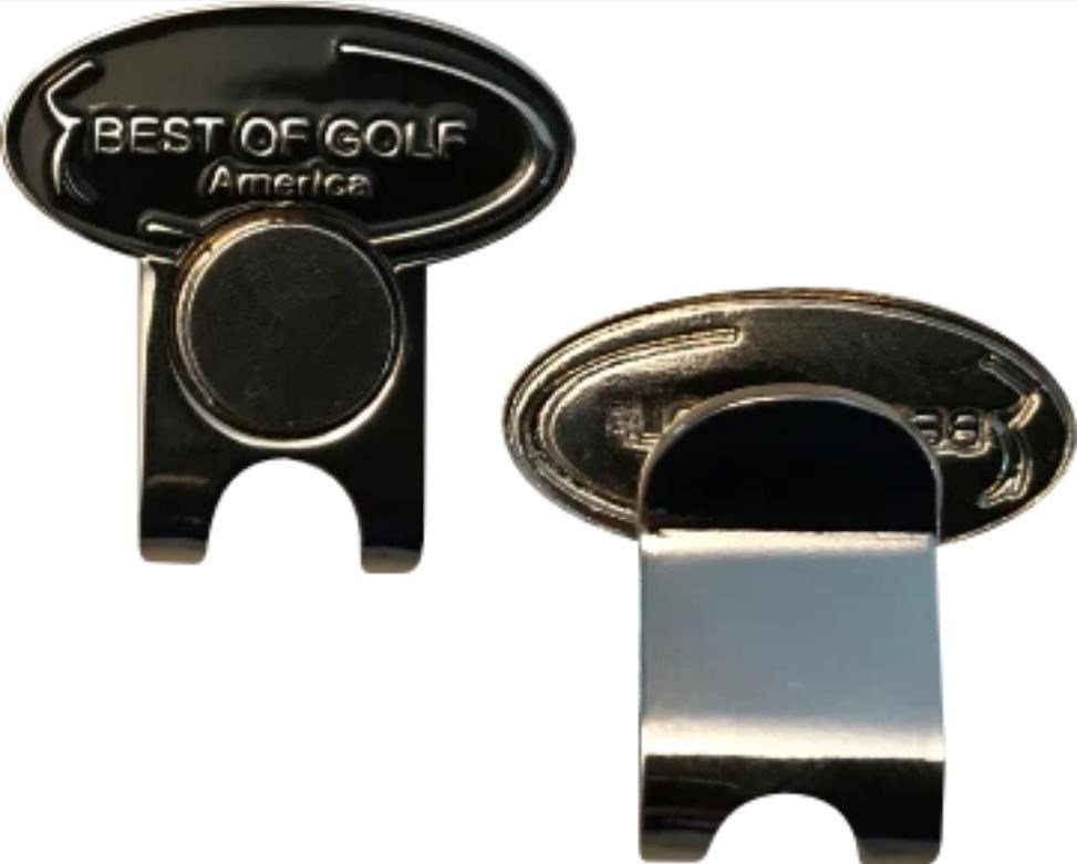 Best of Golf America Best of Golf America Hat Clip Ball Marker, black