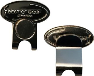 Best of Golf America Best of Golf America Hat Clip Ball Marker, black