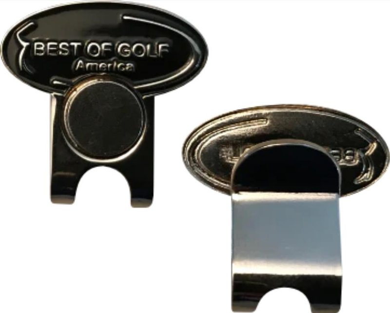 Best of Golf America Best of Golf America Hat Clip Ball Marker, black