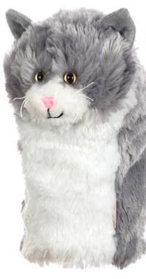 Daphne's Headcovers Grey And White Cat Driver Headcover