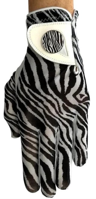 Best of Golf America Zebra ladies glove, white/black