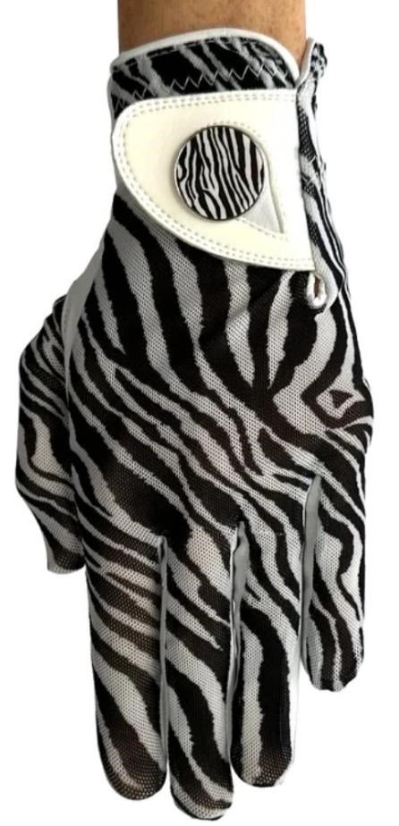 Best of Golf America Zebra ladies glove, white/black