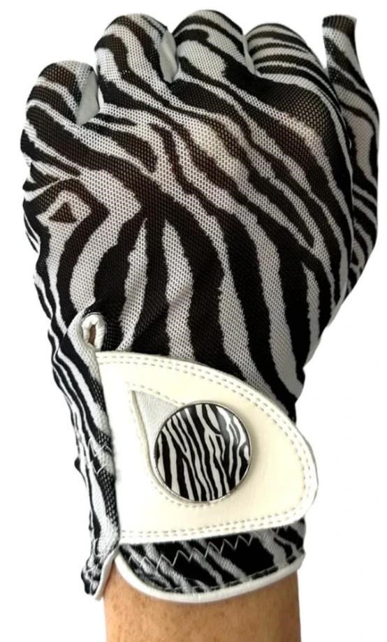 Best of Golf America Zebra ladies glove, white/black