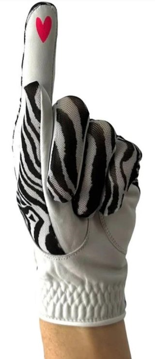 Best of Golf America Zebra ladies glove, white/black
