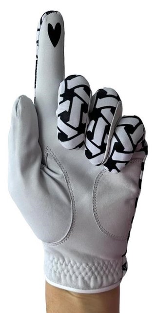 Best of Golf America Check ladies glove, white/black