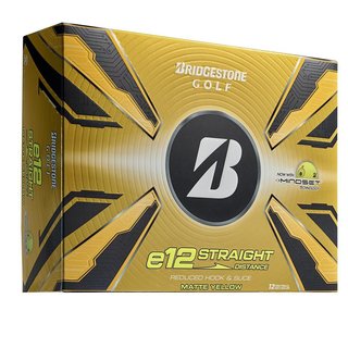 Bridgestone e12 Straight MindSet golf balls, matte yellow