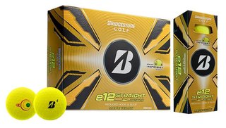 Bridgestone e12 Straight MindSet golf balls, matte yellow