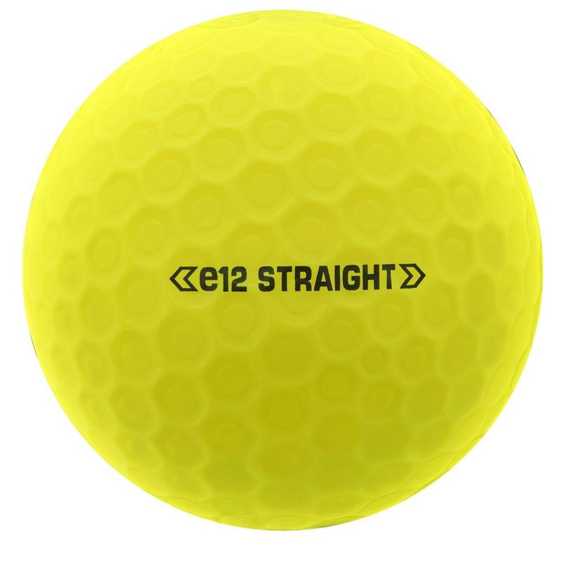 Bridgestone e12 Straight MindSet golf balls, matte yellow