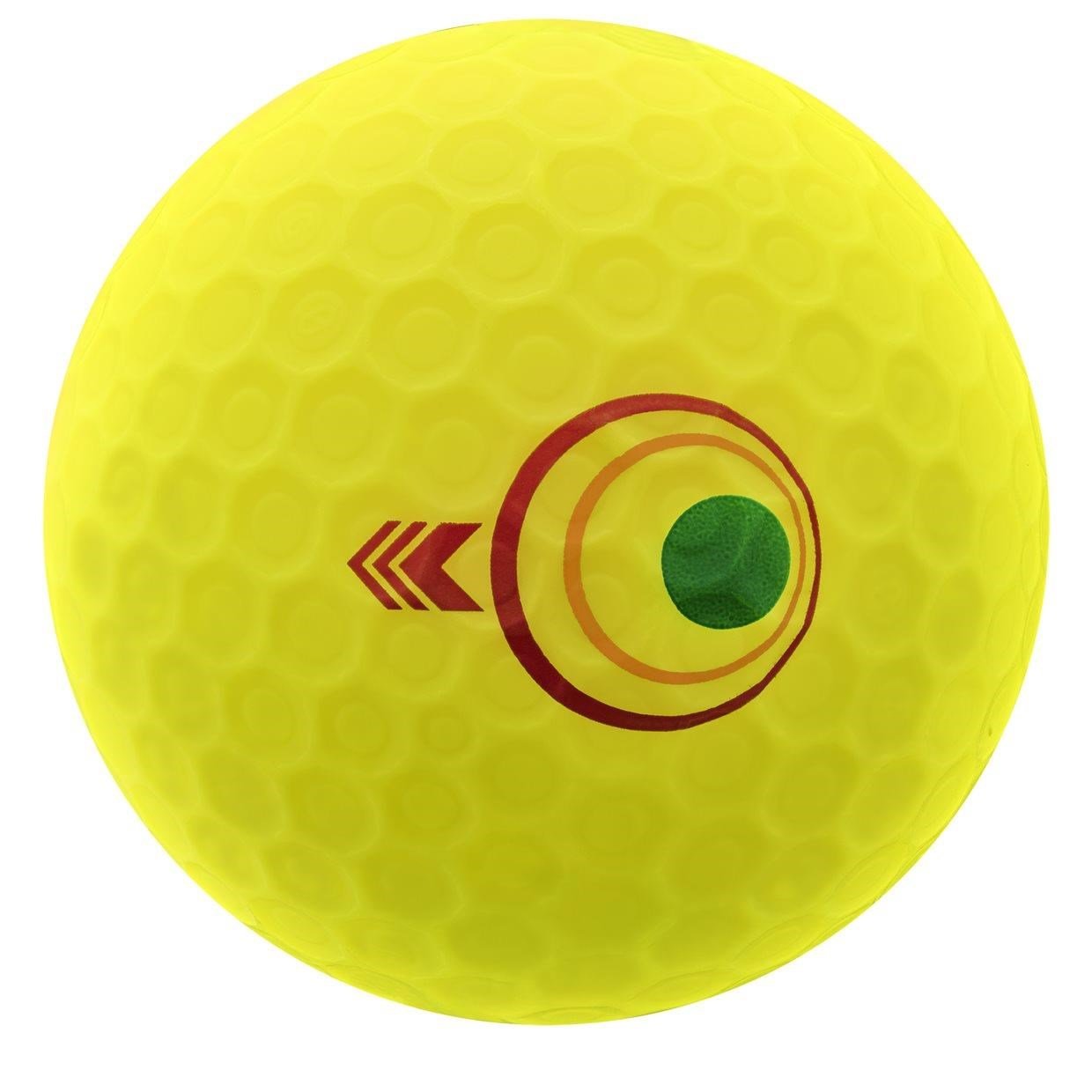 Bridgestone e12 Straight MindSet golf balls, matte yellow