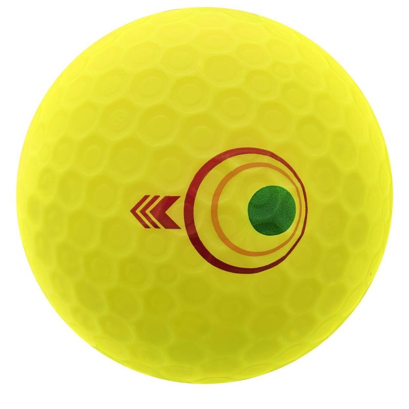 Bridgestone e12 Straight MindSet golf balls, matte yellow