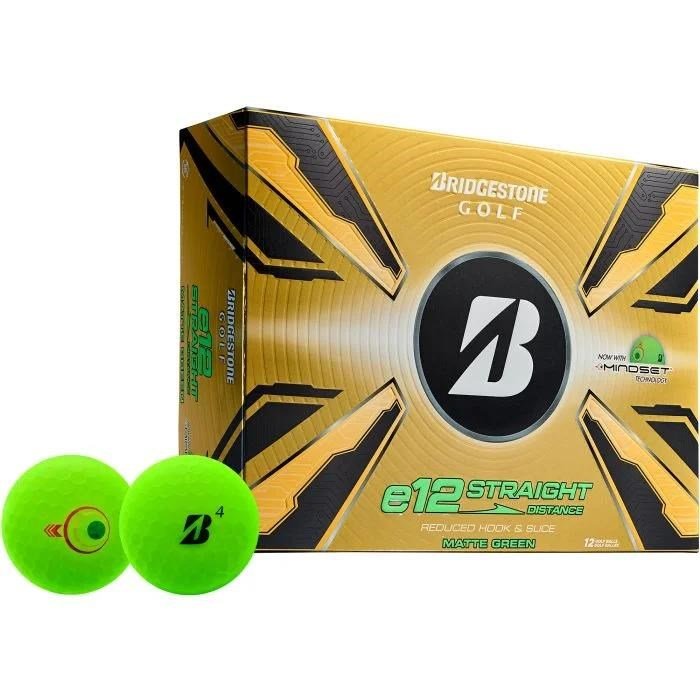 Bridgestone e12 Straight MindSet golf balls 2025, matte green
