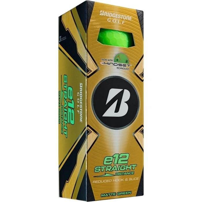Bridgestone e12 Straight MindSet golf balls 2025, matte green