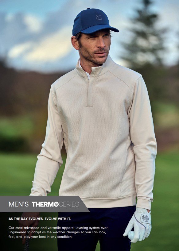 FootJoy ThermoSeries Ottoman Midlayer men's sweater, stone
