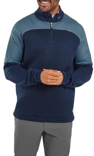 FootJoy ThermoSeries Jacquard Midlayer men's sweatshirt, navy slate
