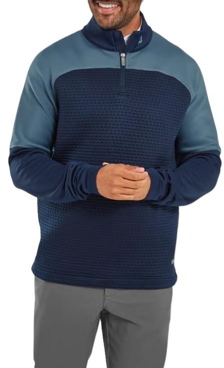 FootJoy ThermoSeries Jacquard Midlayer men's sweatshirt, navy slate