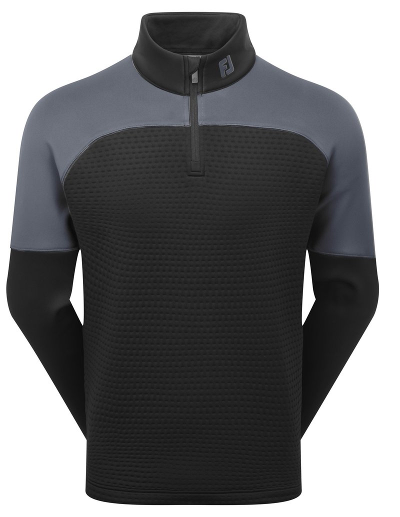 FootJoy ThermoSeries Jacquard Midlayer men's sweatshirt, black/charcoal