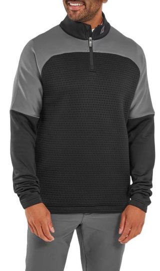 FootJoy ThermoSeries Jacquard Midlayer men's sweatshirt, black/charcoal