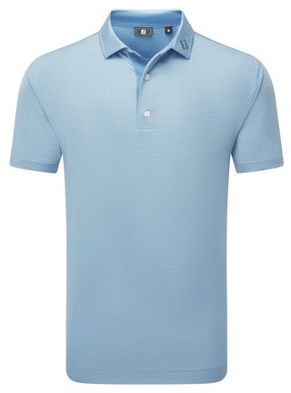 FootJoy Deco Diamond Print men's polo, air blue/high tide