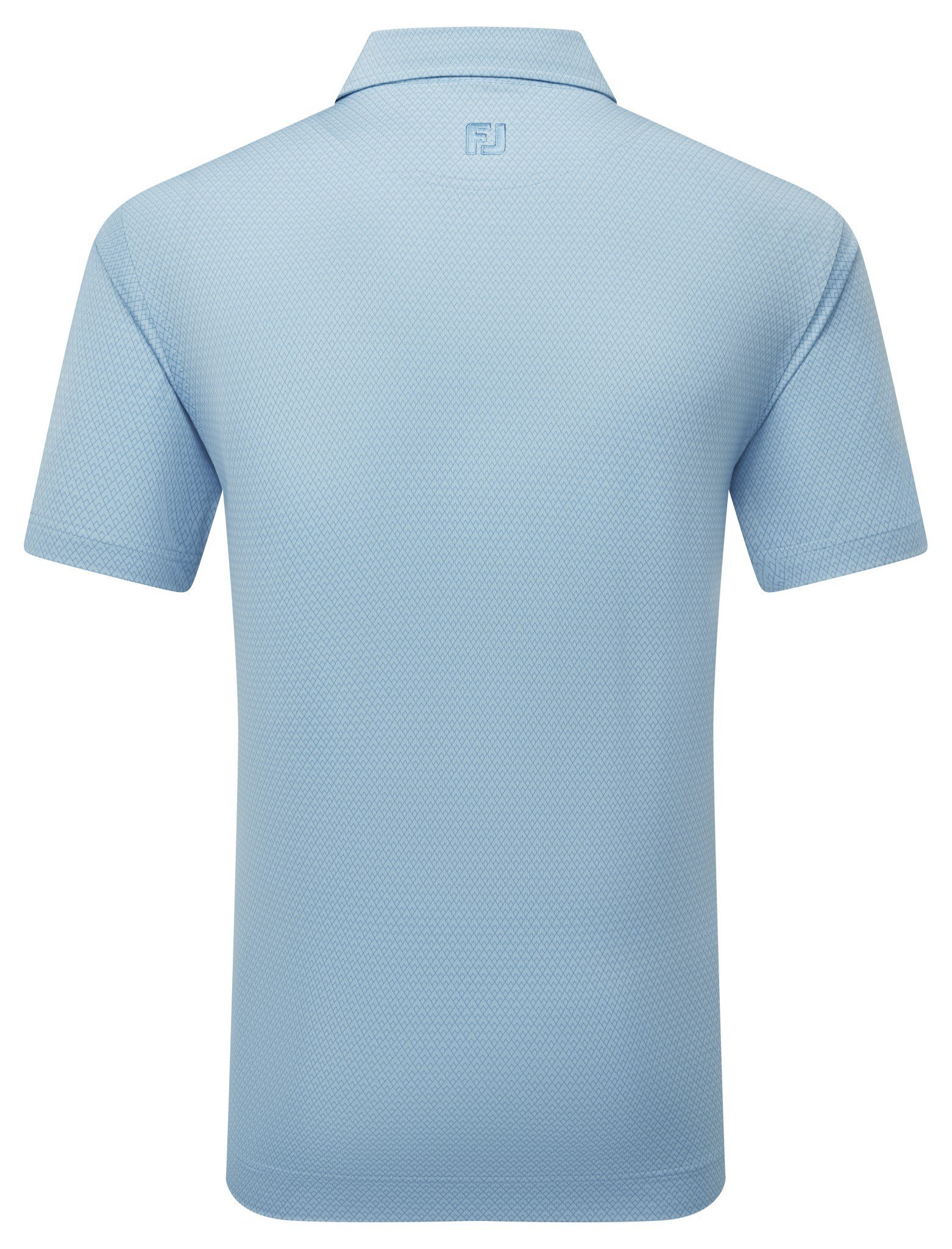 FootJoy Deco Diamond Print men's polo, air blue/high tide