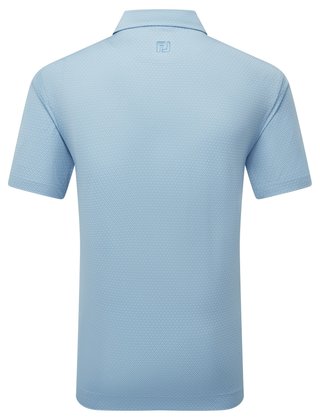 FootJoy Deco Diamond Print men's polo, air blue/high tide