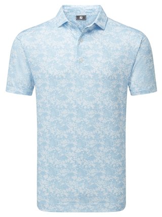 FootJoy GARDEN PRINT men's polo, air blue