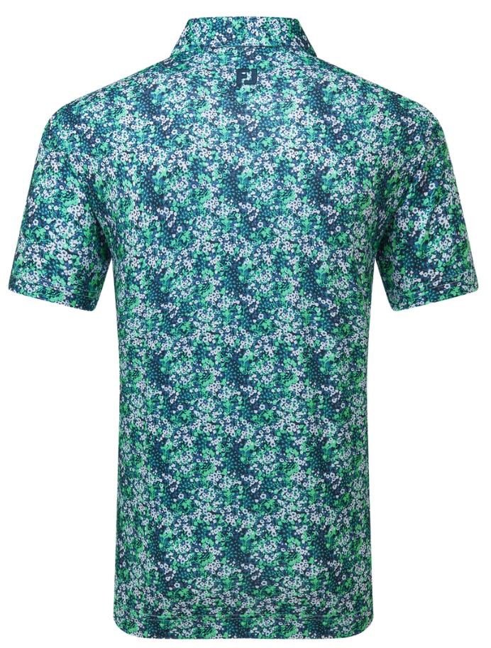 FootJoy Garden Print Lisle men's polo, navy