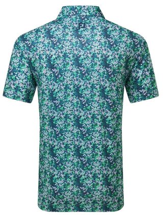 FootJoy Garden Print Lisle men's polo, navy
