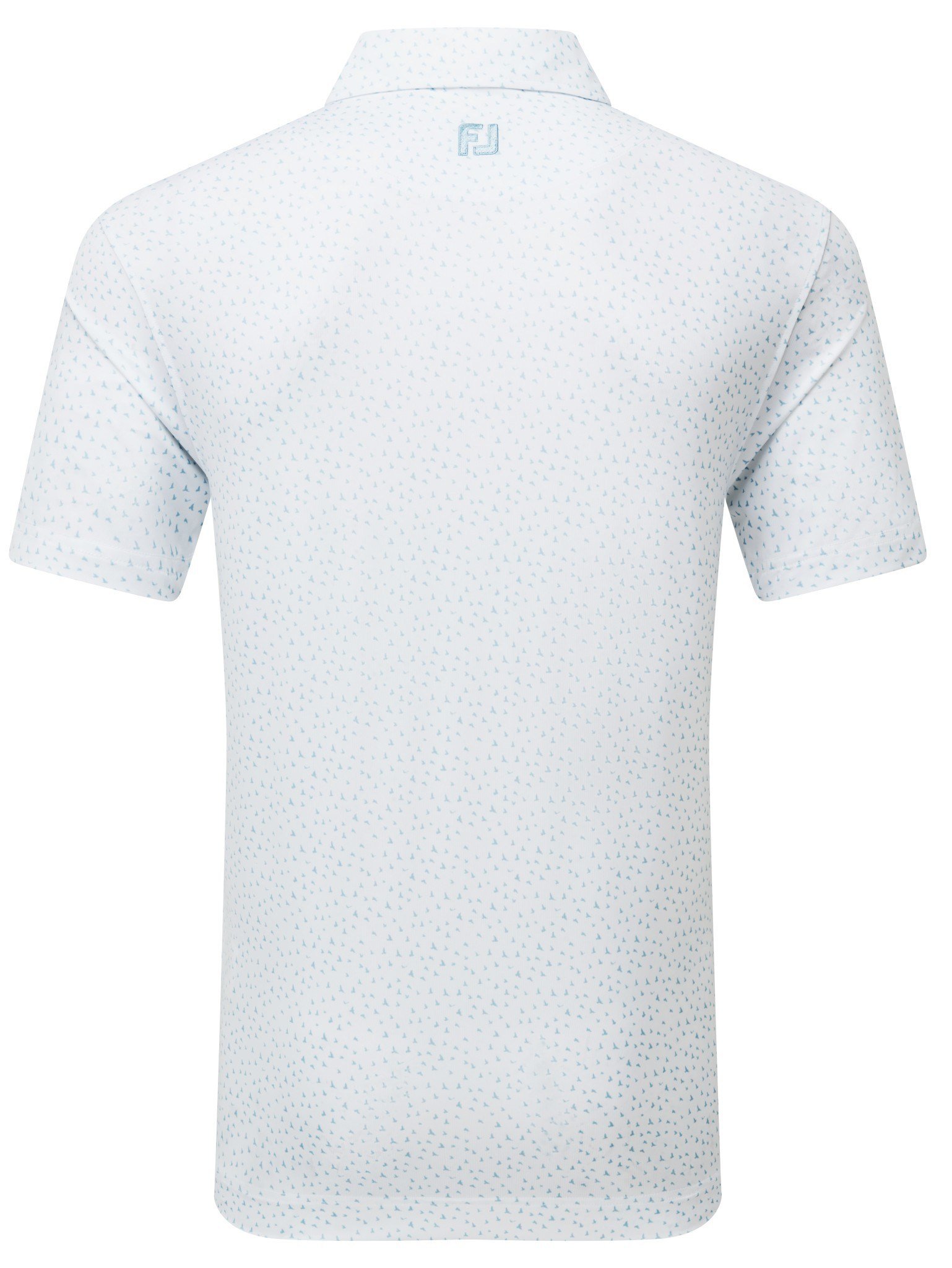 FootJoy BIRD PRINT men's polo, white/air blue