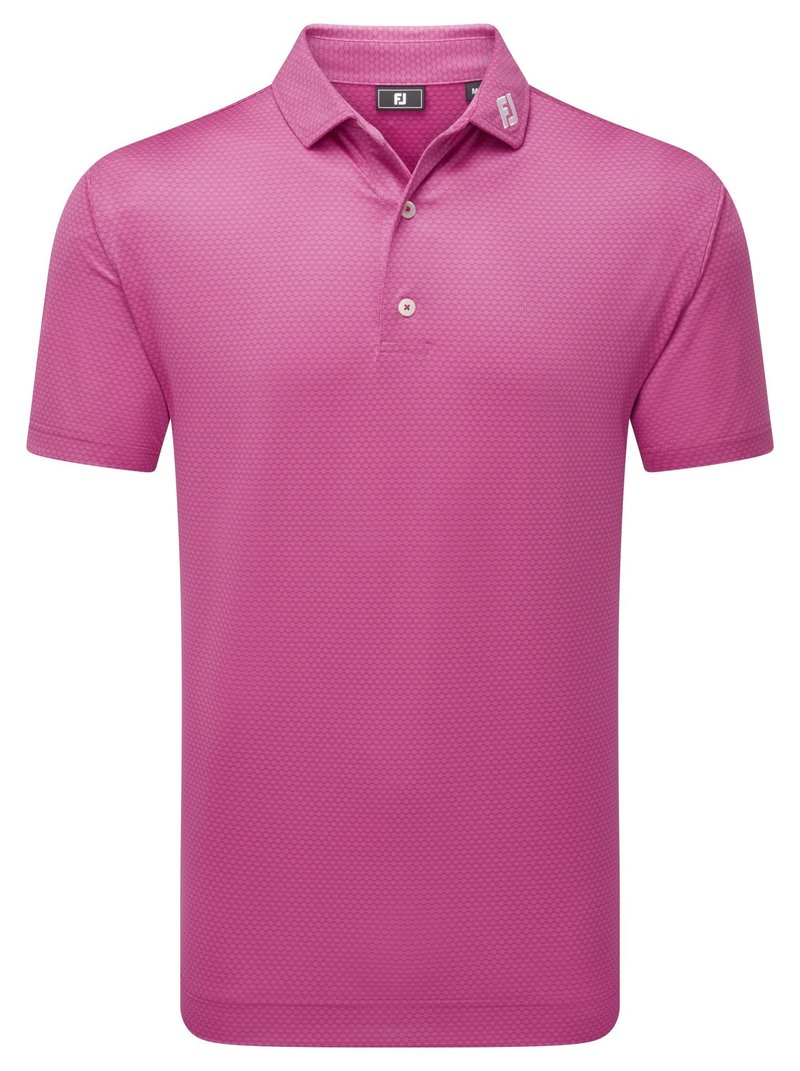 FootJoy Abacus Print men's polo, magenta