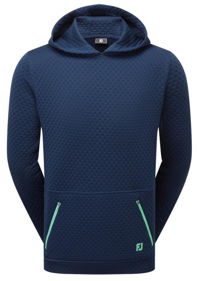 FootJoy Textured Knit Hoodie men's sweatshirt, navy