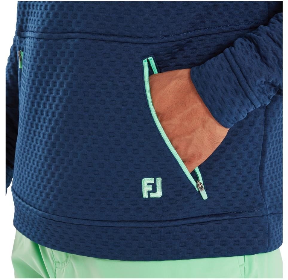 FootJoy Textured Knit Hoodie men's sweatshirt, navy