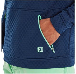FootJoy Textured Knit Hoodie men's sweatshirt, navy