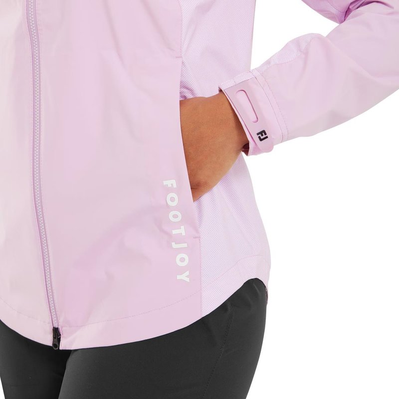 FootJoy HydroLite X women's jacket, orchid/white dot