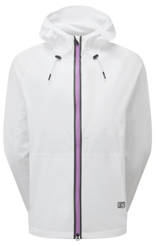FootJoy HydroKnit ladies rain jacket, white/pink
