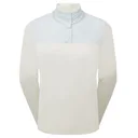 FootJoy ThermoSeries Hybrid Popover women's sweatshirt, off white/ice blue